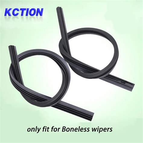 Kction 1pcs Diy Car Wiper Blade Strips Soft Wipers Rubber Boneless Wipers Rubber Size14 16 17 18