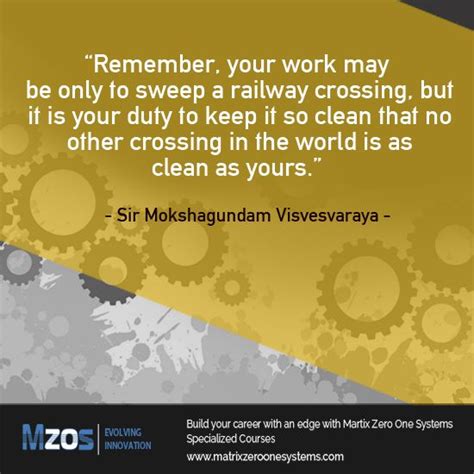 Mokshagundam Visvesvaraya Quotes | Quotes, Train companies, Remember