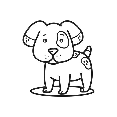 Premium Vector Hand Drawn Dog Outline