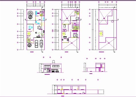 Casa Habitación En Autocad Descargar Cad Gratis 2287 Kb Bibliocad