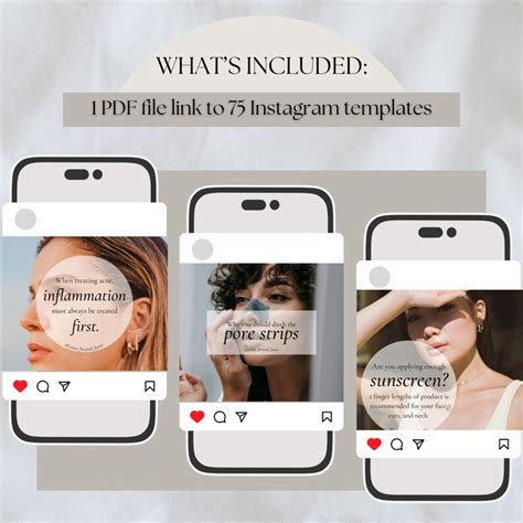 Esthetician Instagram Templates Aestheticians Skincare Social Media Posts Etsy