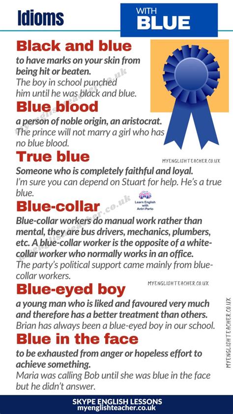 12 Blue Idioms And Ways Of Using The Word Blue My Lingua Academy In