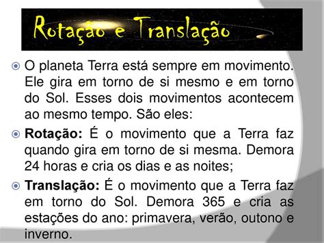 Sistema Solar E Movimentos Da Terra 4º Ano Ppt Carregar