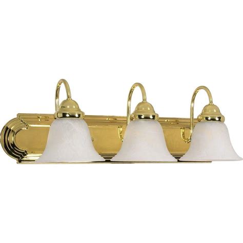 Glomar Sophrosyne 3 Light Polished Brass Bath Vanity Light With Alabaster Glass Hd 329 The