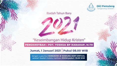 Kebaktian Tahun Baru Januari Youtube