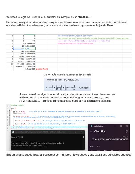 Num De Euler Veremos La Regla De Euler La Cual Su Valor Es Siempre