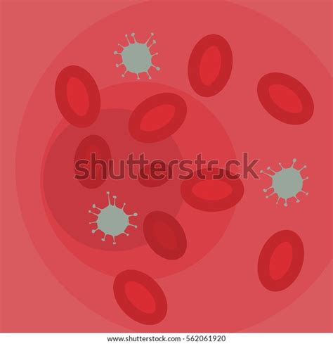 Sepsis Concept Bacteria Bloodstream Stock Vector 스톡 벡터 로열티 프리