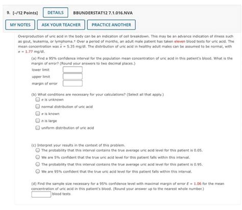 Solved Points Details Bbunderstat Nva My Chegg