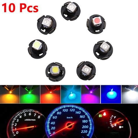 Pcs Car Bulb Dashboard Instrument Light T T T V Led Wedge