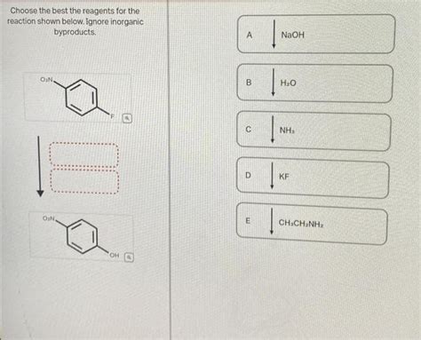 Answered Choose The Best The Reagents For The Bartleby