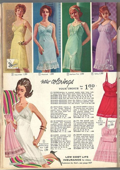 Aldens Fall Winter 1962 I Love Pretty Slips Formal Dresses Long