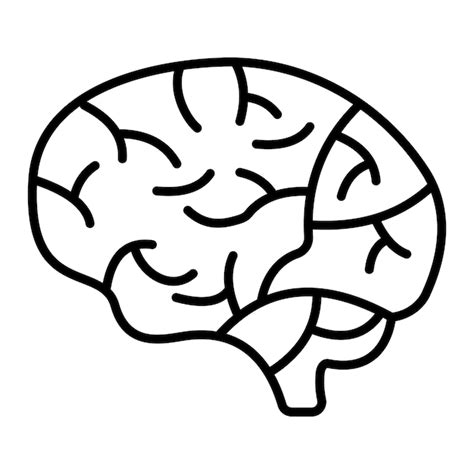 El Icono Del Cerebro Vector Premium