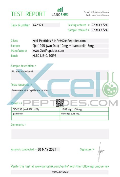 CJC 1295 No DAC 10mg Ipamorelin 5mg 15mg Blend Xcel Peptides