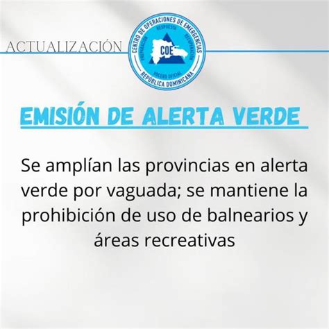 8 Provincias En Alerta Verde Por Vaguada Diariohispaniola L Un