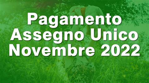 Pagamento Assegno Unico Novembre 2022 Quando Arriva YouTube