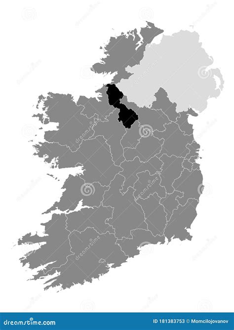 Location Map of Leitrim County Council Stock Vector - Illustration of ...