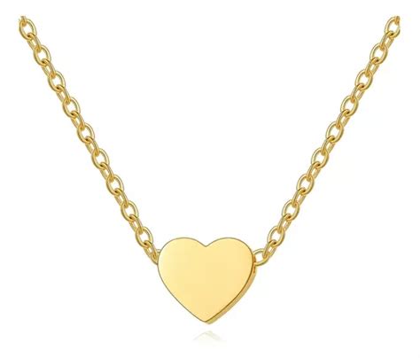 Hermoso Collar Corazón Bañado En Oro Cuotas sin interés