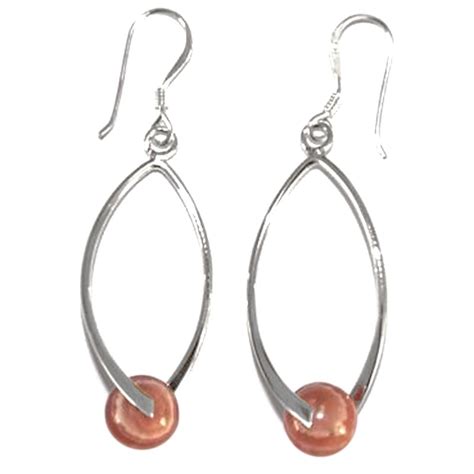 Boucles D Oreilles En Rhodochrosite Argent