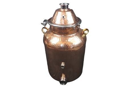 8 Gallon Copper Boiler with Dome Lid and Clamp | Mile Hi Distilling