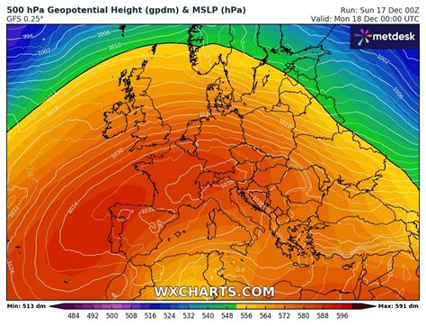 PREVISIONI PER LUNEDI 18 DICEMBRE E TENDENZA PER IL 19 E 20 Meteo