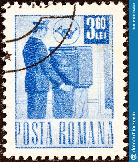 ROMANIA CIRCA 1971 A Stamp Printed In Romania Shows A Postman