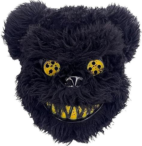 Halloween Bloody Teddy Bear Mask Masquerade Scary Plush Creepy