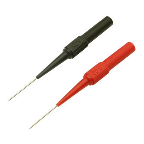 Insulation Piercing Needle Non Destructive Multimeter Test Probes Red Black 2pcs Ebay