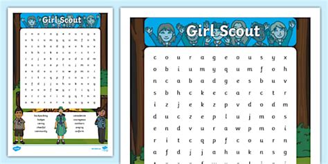 Girl Scout Word Search Teacher Made Twinkl