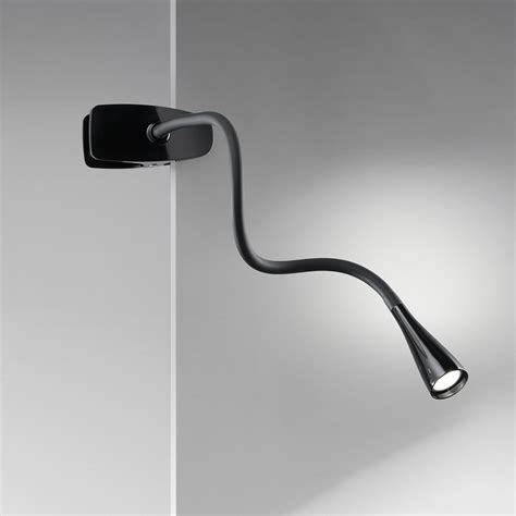 Lampada Da Scrivania In Metallo Moderna Clip Snake Nero Led