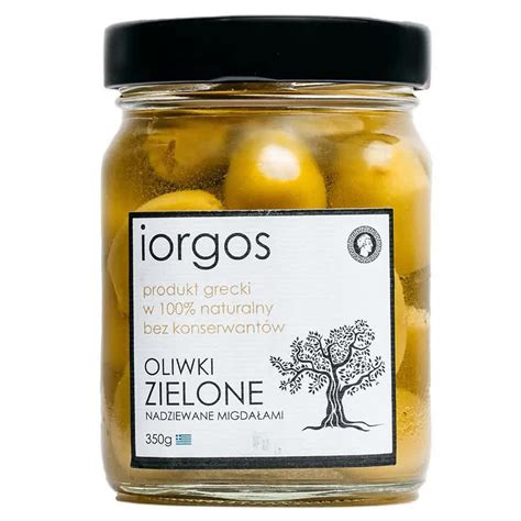 Oliwki Zielone Premium z Migdałami Iorgos 350g Iorgos Sklep