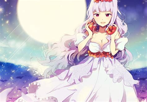 Shijou Takane Rojo Bonita Vestir Pelo Blanco Bonito Mujer Dulce Luna Fondo De Pantalla