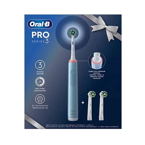 Oral B Pro 3 Električna Četkica za Zube Set 2 Zamenska Nastavka