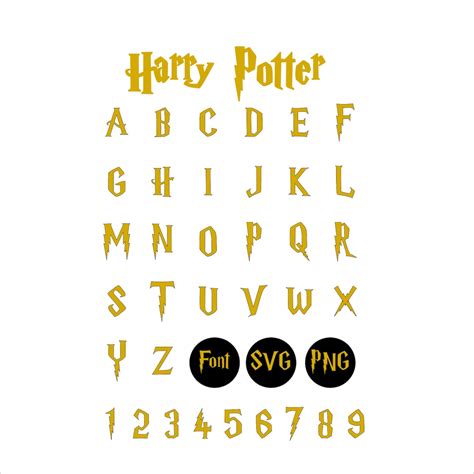 Hogwarts FONT SVG and PNG Wizard Font Magic Font Witch - Etsy