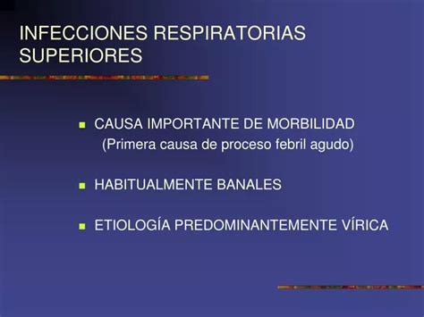 PPT INFECCIONES RESPIRATORIAS SUPERIORES PowerPoint Presentation