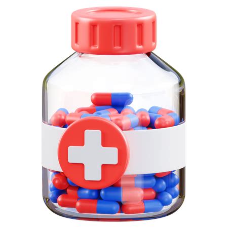 760 Pill Jar 3D Illustrations Free In PNG BLEND GlTF IconScout