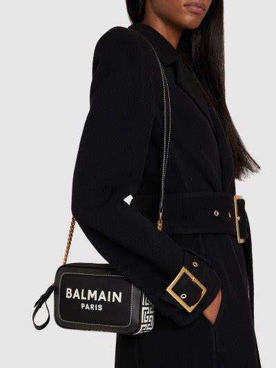 Sac En Toile Monogramme B Army Balmain Femme Luisaviaroma