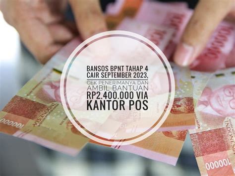 Bansos BPNT Tahap 4 Cair September 2023 Cek Penerimanya Dan Ambil