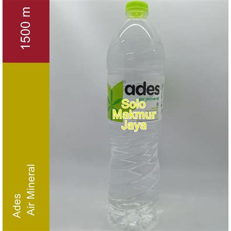 Jual Ades Air Mineral 1500 Ml Kemasan Botol Shopee Indonesia