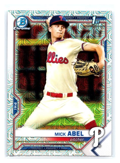 Bowman Chrome Prospects St Mojo Refractor Bcp Mick Abel