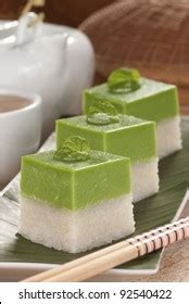 Seri Muka Kuih Known Pandan Custard Stock Photo Shutterstock