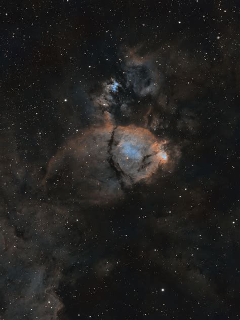 Ic Fish Head Nebula In Hubble Palette Imaging Deep Sky