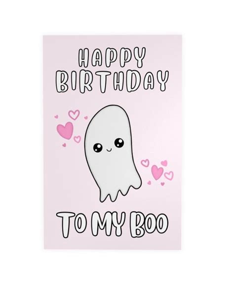 Happy Birthday BOO Card - Etsy