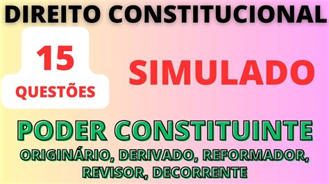 Simulado De Poder Constituinte Origin Rio Derivado Reformador