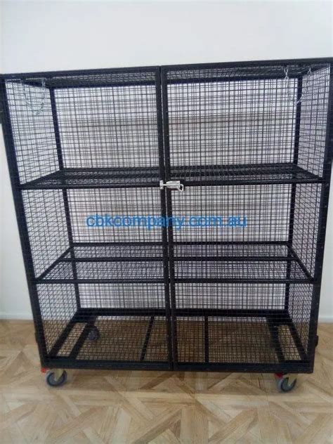 3 Tier Lockable Caged Trolley Trolleysrus