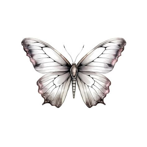 Premium Photo | Butterfly with white wings and black wings on a white ...