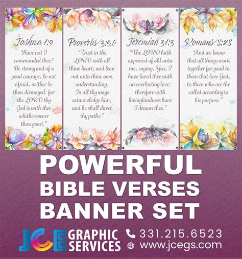 Powerful Bible Verses Banner Set: JCE Graphic Services