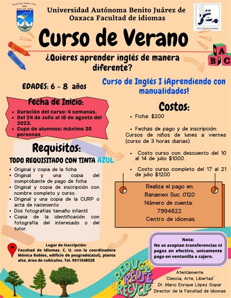 Cursos De Verano Sede CU 2023 Idiomas UABJO