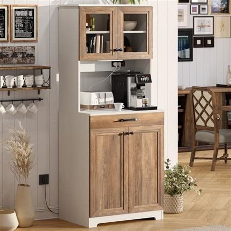 Amazon Wnutrees 71 Kitchen Pantry Storage Cabinet Farmhouse