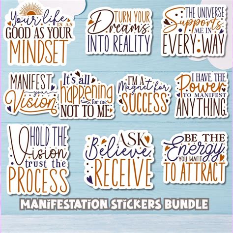 Minimalist Manifestation Journal Stickers