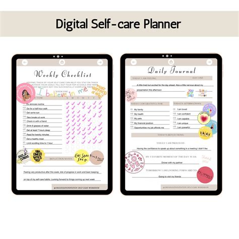 30 Day Self Care Journal Digital Journal Self Care Goodnotes Planner